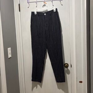 ALEX MILL pleated stripe linen boy pants